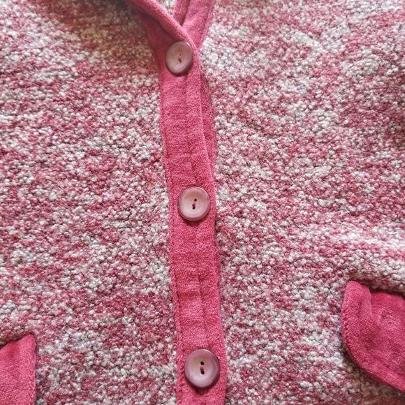 J. Jill Red Merino Wool Blend Sweater Jacket Size Medium - Picture 6 of 7